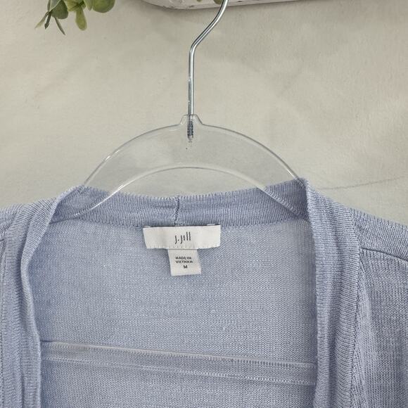 J. Jill Blue Floral Dress And Cardigan Set Teacher Corporate Medium PB - Picture 5 of 5